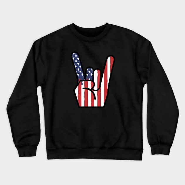 Rock on America! Crewneck Sweatshirt by richardsimpsonart